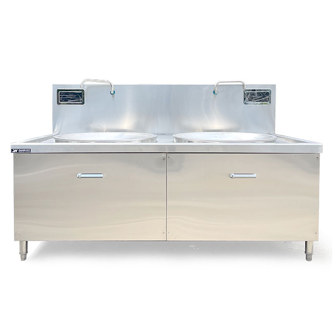 Bếp xào điện 2 họng 2m liền chảo BXĐL-2H-40KW-VN