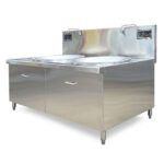 Bếp xào điện 2 họng 2m liền chảo BXĐL-2H-40KW-VN