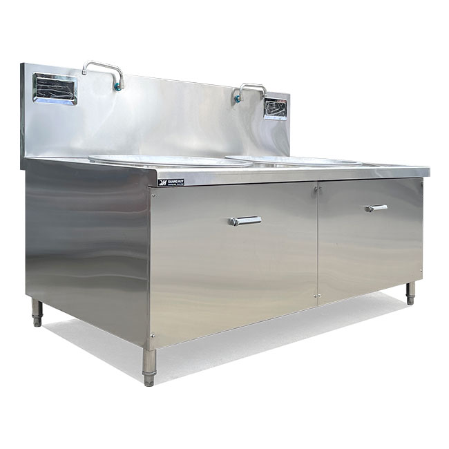 Bếp xào điện 2 họng 2m liền chảo BXĐL-2H-40KW-VN