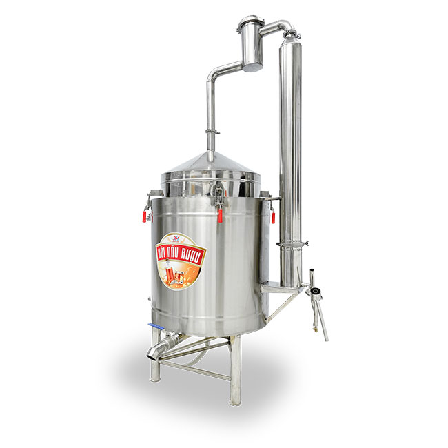 Nồi nấu rượu 100kg gạo/mẻ NNR100