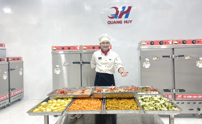 tủ nấu cơm bằng gas tại Quang Huy